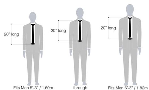 men's tie size chart